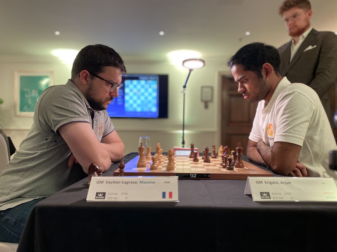 The intense Armageddon between Erigaisi and Vachier-Lagrave.