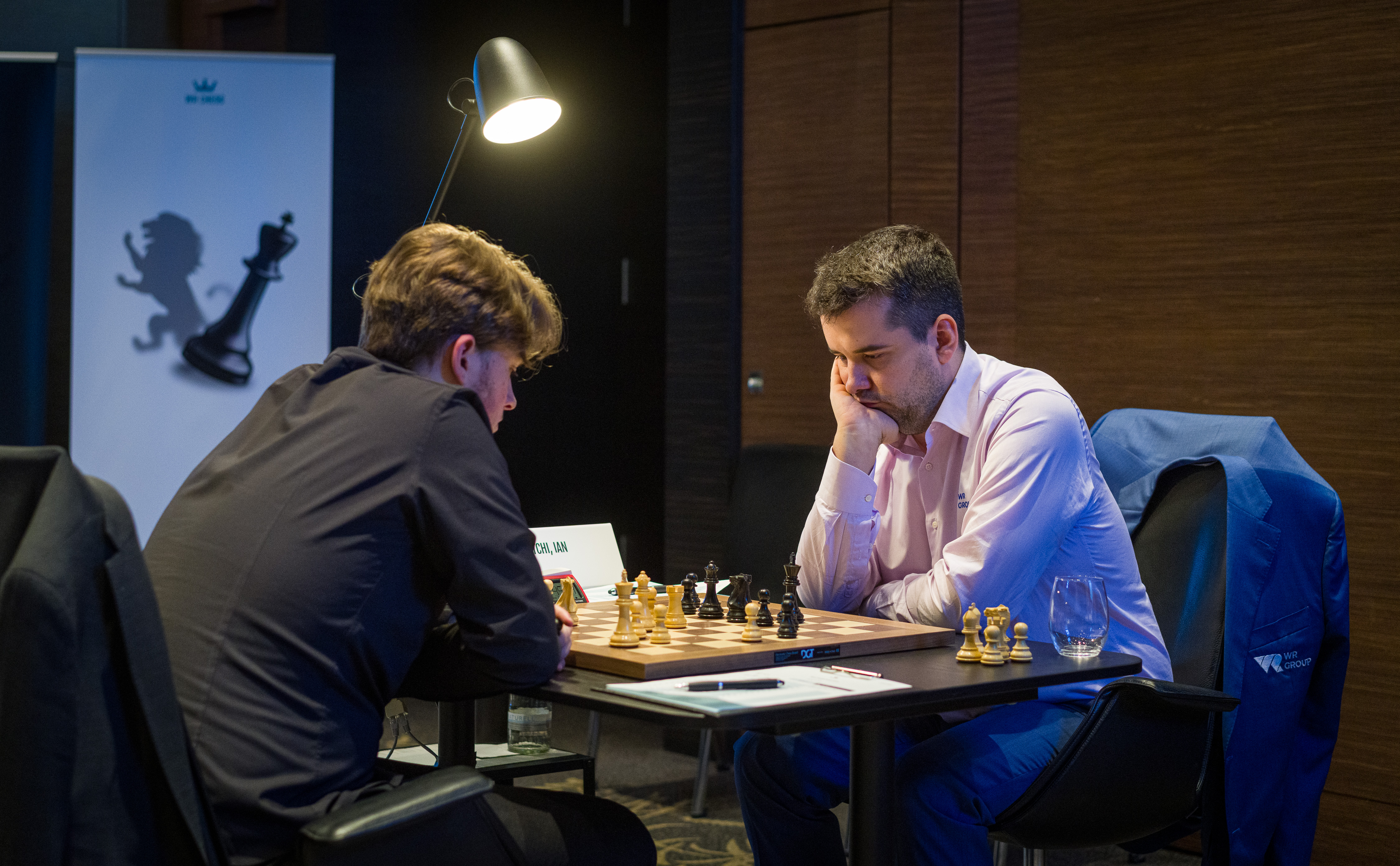 After six hours and 82 moves Ian Neponiachtchi had defeated Vincent Keymer. | Photo: Lennart Ootes WR Chess Masters 2023 – Round 9